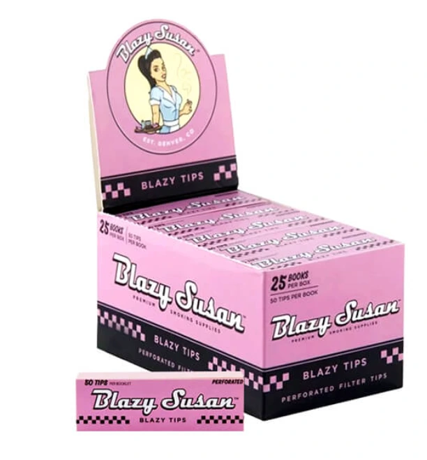 Blazy Susan Pink Filter Tips l 50 tips per book