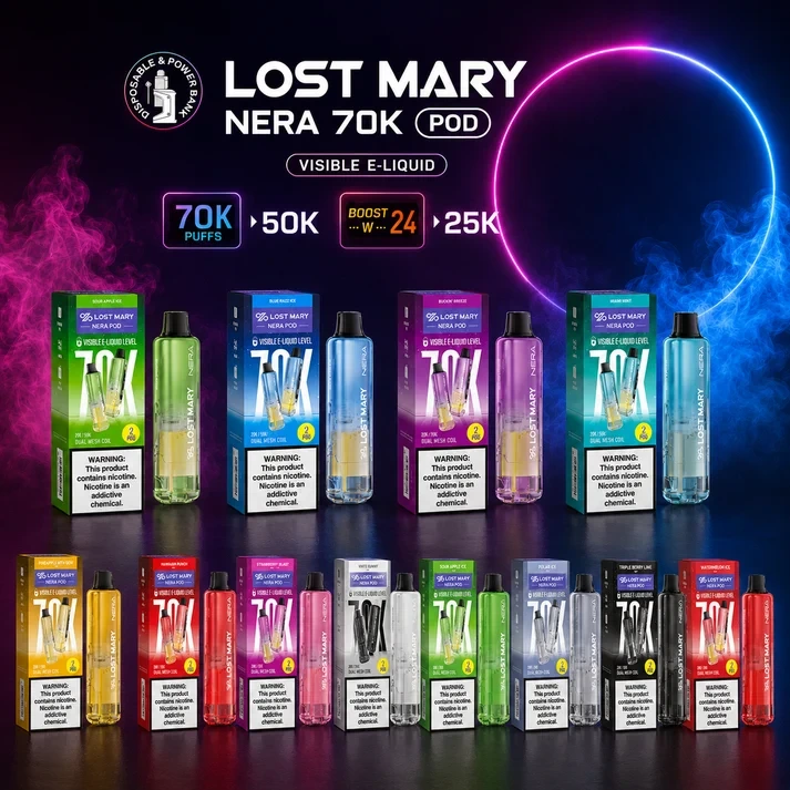 Lost Mary Nera Fullview 70k POD REFILLS