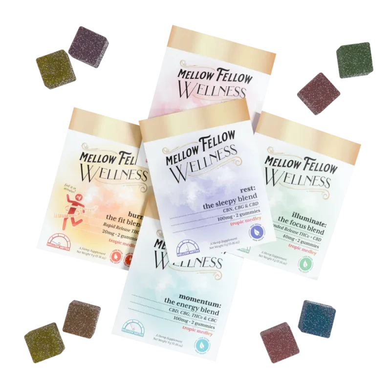 Mellow Fellow Burn Blend THC-V Wellness Gummies | 2 Pack