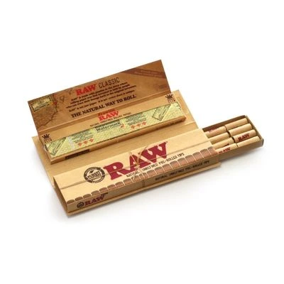 RAW Connoisseur Classic Rolling Papers & Tips | King Size Slim