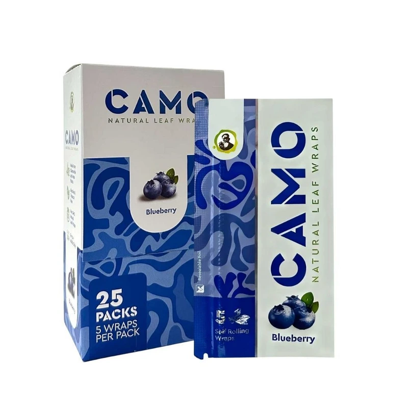 Camo Natural Leaf Rolling Wraps | 5 Count