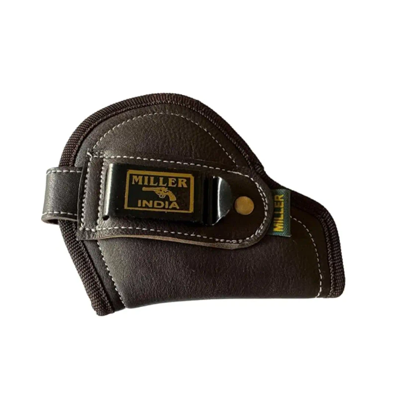 India Leather OWB Concealment Holster, Brown for .32 bore Pistol