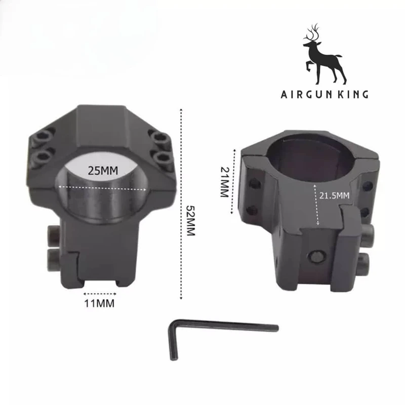 25.4mm Dovetail Rings 11mm Dovetail Rail High Profile Mount