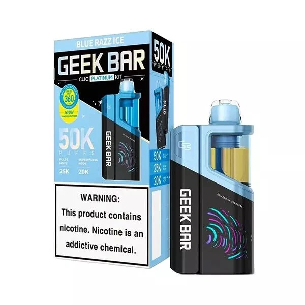 Geek Bar Clio Platinum 50K Disposable Kit — Blue Razz Ice