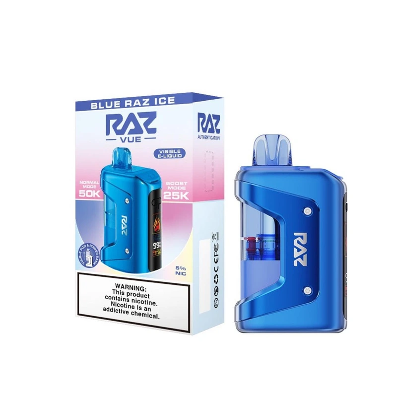 RAZ VUE Disposable Kits - 50K Puffs — Blue Razz Ice