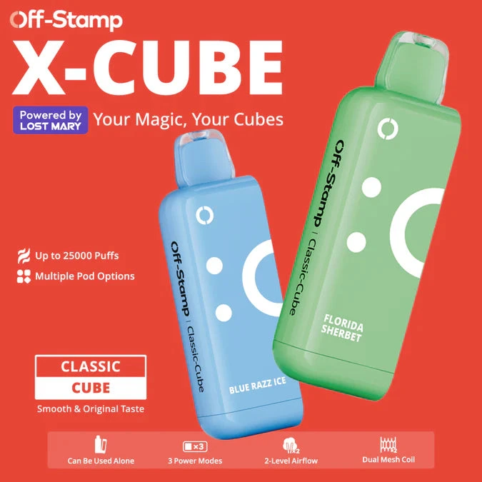 OFF-STAMP CLASSIC CUBE 25K PUFFS DISPOSABLE POD (BOX OF 5)