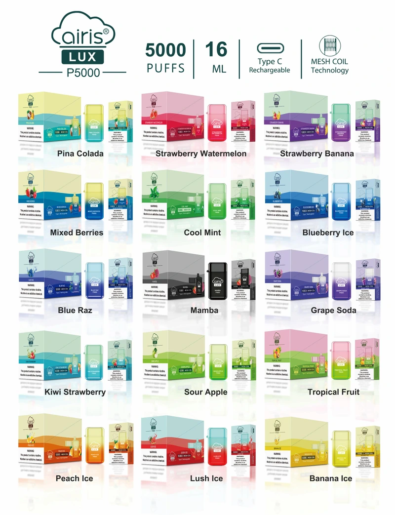 Airis LUX Disposable Vape 5000 Puffs (10 Piece)