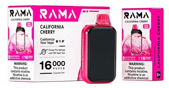 RAMA Vape 16000 Puffs (Box of 1) — California Cherry