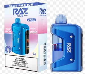 RAZ VUE 50K DISPOSABLE KIT VAPE (BOX OF 5) — BLUE RAZZ ICE