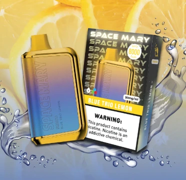 Space mary Disposable Vape 8000 Puffs (Box of 10) — Blue Trio Lemon