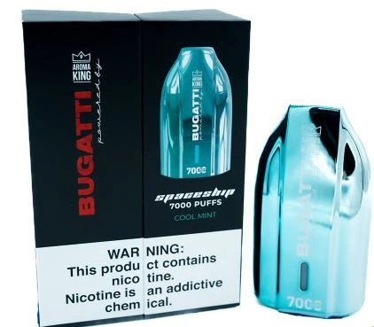 Bugatti Spaceship Powered by Aroma King 15ML 7000 Puffs (10 / Pack) — Cool Mint