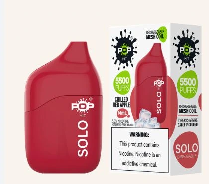 Pop Hit 5500 Solo Disposable Pod Device (1 Piece) — Chilled Red Apple