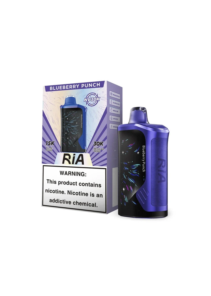 RIA 30K PUFFS NV30K POWERED BY GEEK BAR DISPOSABLE VAPE (Box of 5) — BLUEBERRY PUNCH