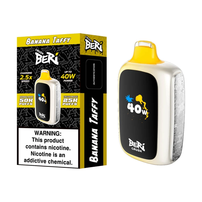 BERI CRUSH 50K PUFFS DISPOSABLE (BOX OF 5) — BANANA TAFFY.