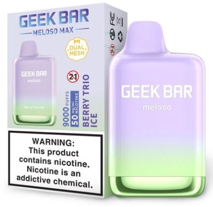 GEEKBAR MELOSO MAX DISPOSABLE VAPE 9000 PUFFS ( 1 Piece) — Berry Trio Ice